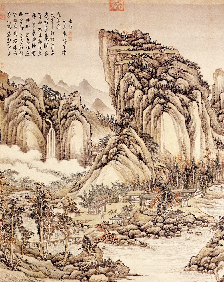 水墨山水 炫背景 自然 画 图形 装饰 颗粒 纹理 白色 素雅 淡雅 设计素材 背景素材 底纹 装饰物 文化艺术 绘画书法