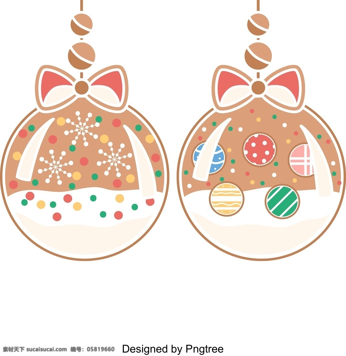 向量 圣诞 姜饼 甜点 插图 领结 模式 颜色 丝 礼物 水晶球 康德 圣诞节 平坦 饭后