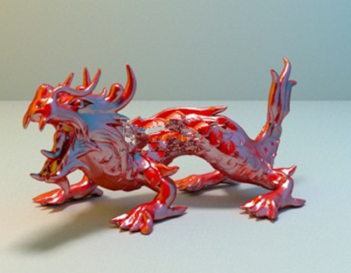 红色 中国 龙 饰品 模型 焐闹泄笆 3d模型素材 其他3d模型