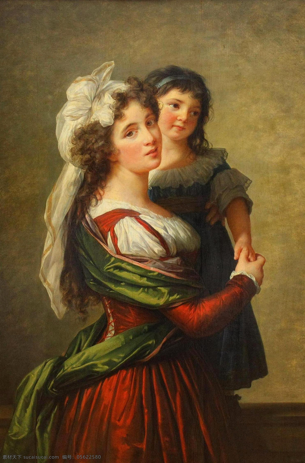 欧洲名画 美术 油画 西方油画 女人 女子 少妇 女童 妈妈 女儿 动作 表情 姿势 油画艺术 油画作品42 绘画书法 文化艺术