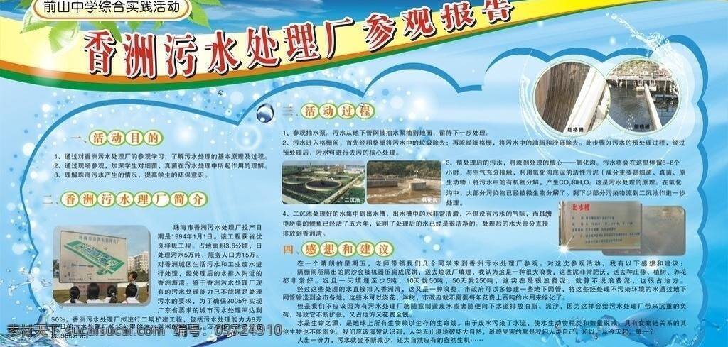 净化 厂 点点 亮光 水波 水纹 天空 外框 星星 学校宣传栏 净化厂 参观报告 学校展板 水 污水厂 矢量 其他展板设计