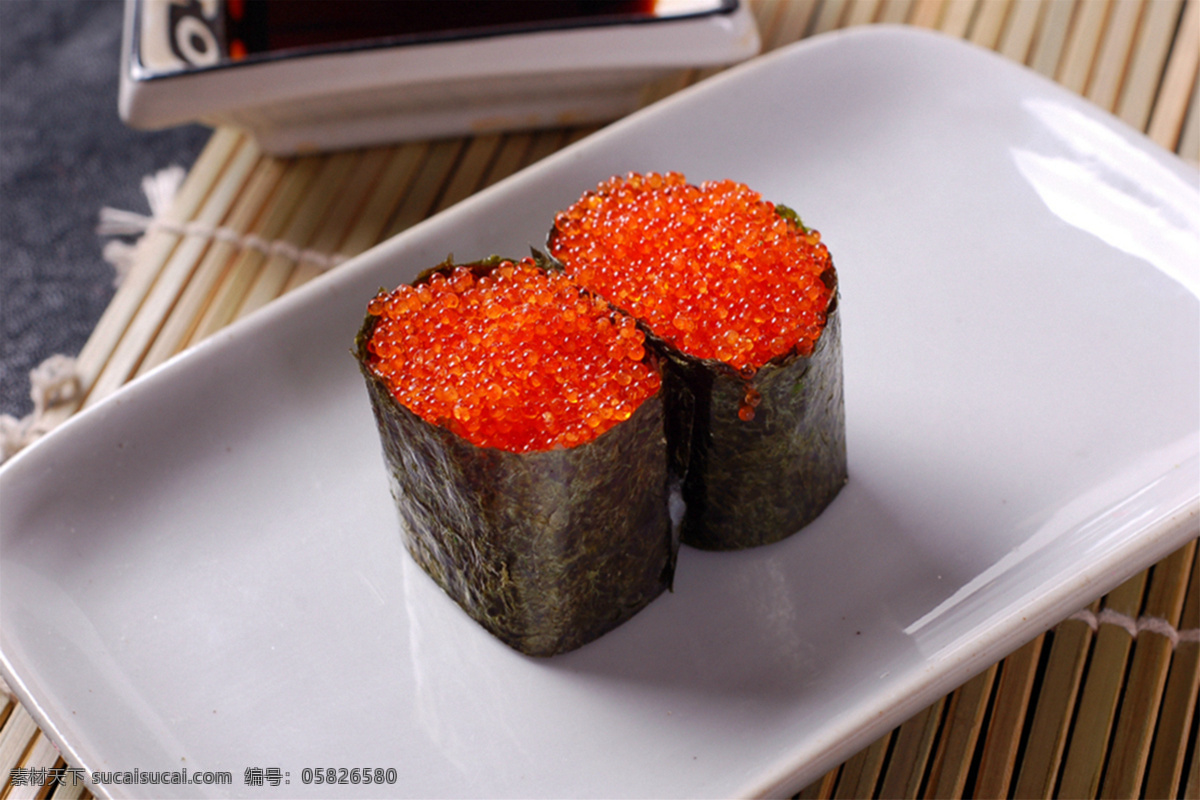 蟹籽军舰寿司 美食 传统美食 餐饮美食 高清菜谱用图