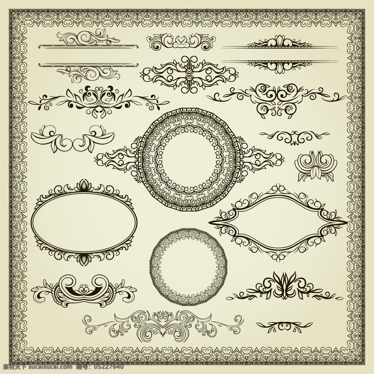传统 欧式 花边 矢量图 其他矢量图