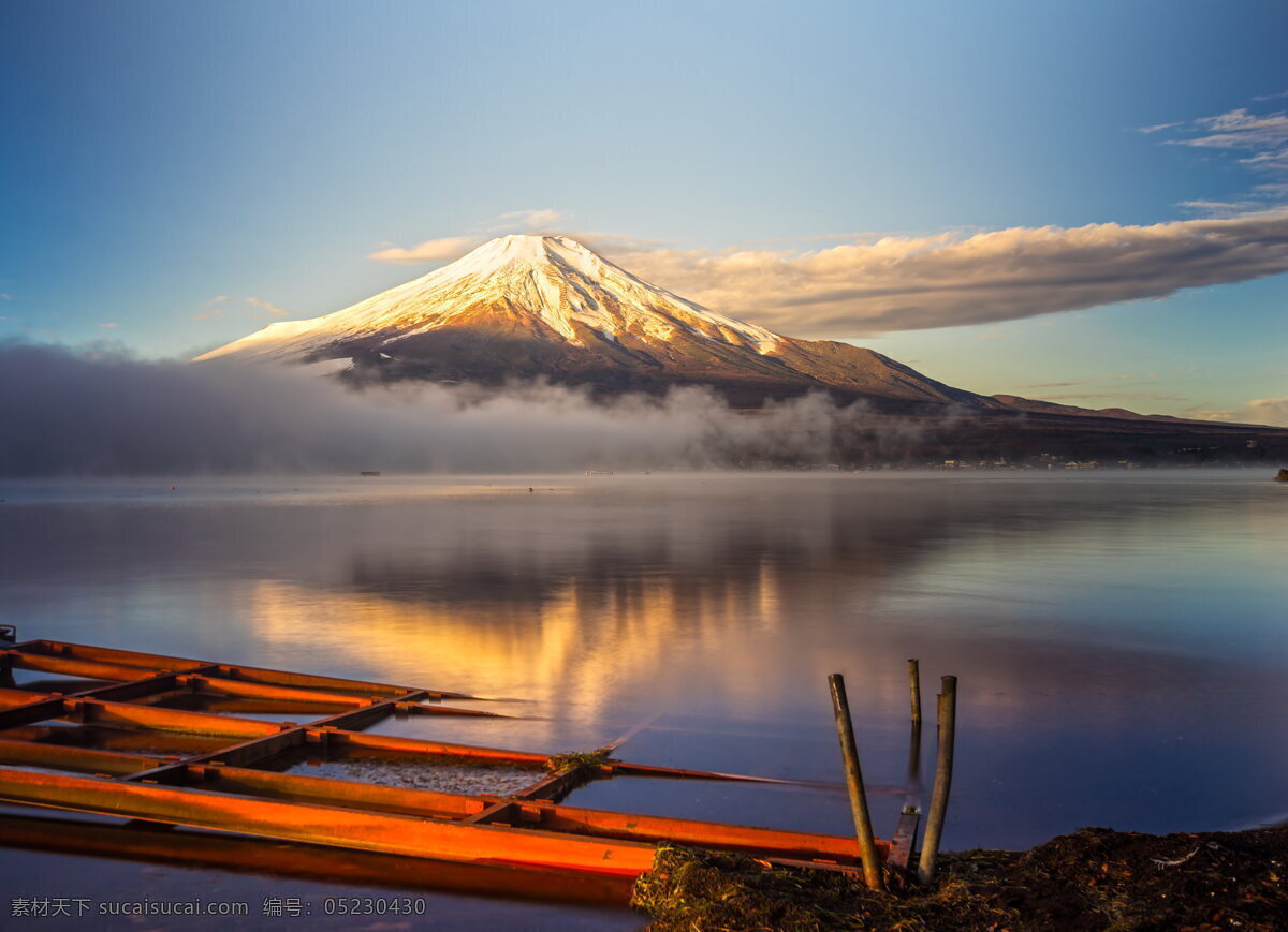 唯美 日本 富士山 风景图片 旅游 山水 山峰