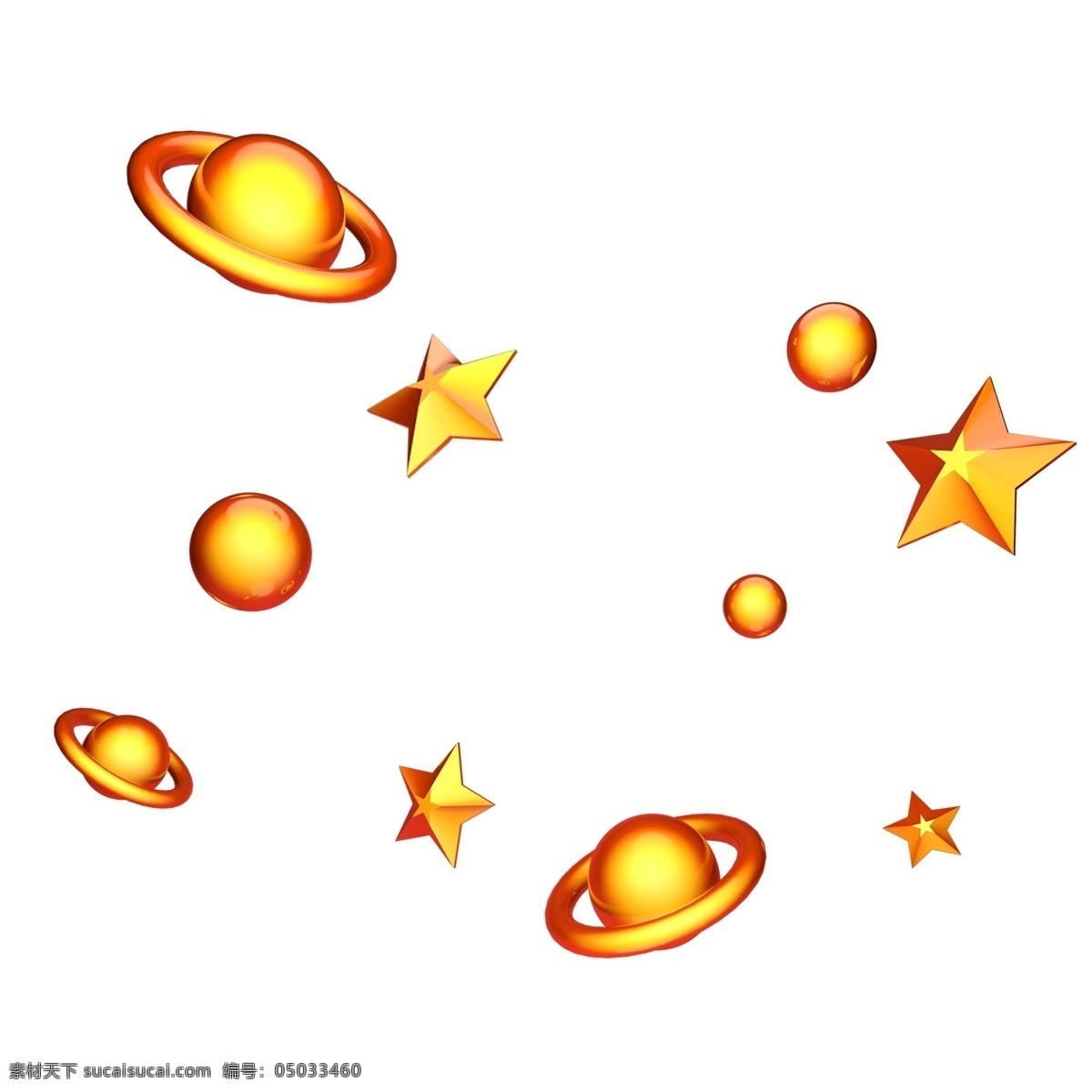 立体 创意 c4d 漂浮 装饰 促销 几何 立体五角星 立体环形 漂浮球 天猫 渐变色 电商