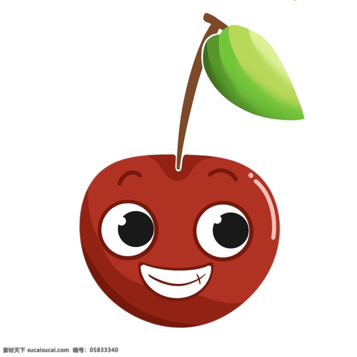 樱桃 红色 味道 清新 植物 水果 种植 生长 绿色食品 维生素 卡通 装饰画 装饰 大自然 培育 甜 圆形 绿色 可爱