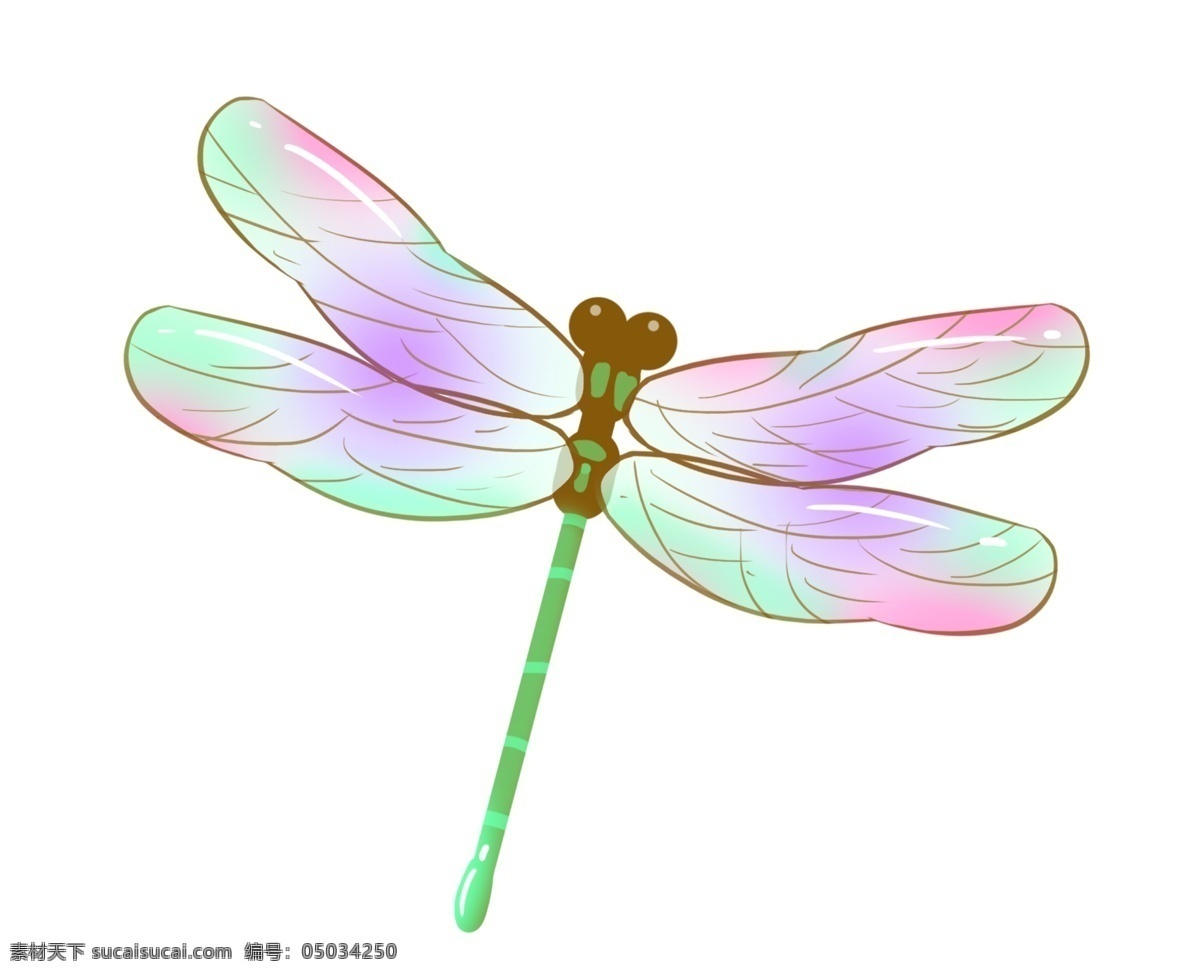 彩色蜻蜓 蜻蜓 动物 蜻蜓素材 飞虫 手绘蜻蜓 素材类 自然景观 自然风光