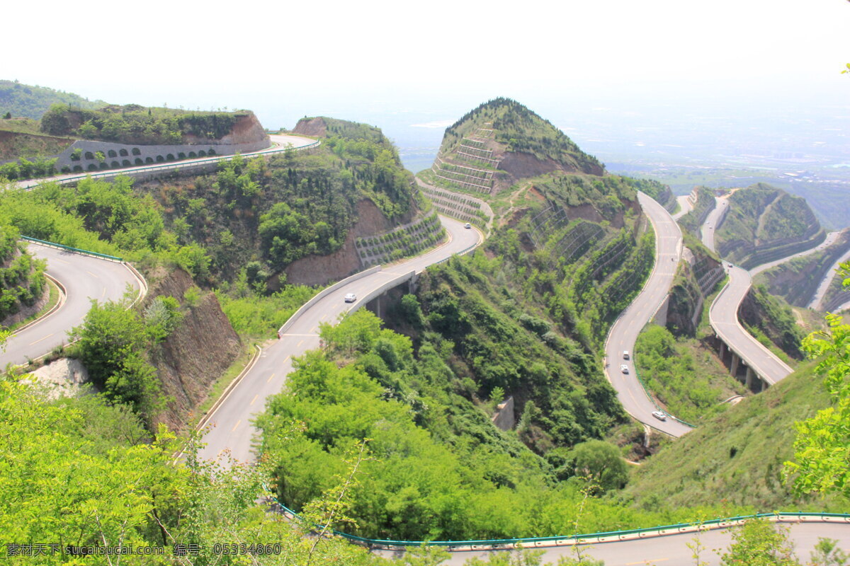 盘山路 洪庆山 旭日拍摄 山路 仙境 风景 盘山公路 国家森林公园 临潼 特写 沟通 拍摄角度素材 摄影图片 登高望远 自然景观 自然风景