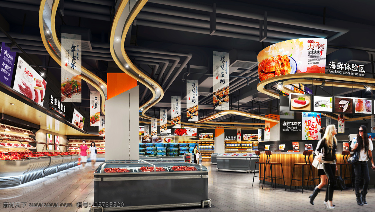 购物中心 超市 设计素材 欣赏 购物中心设计 超市设计 区域设计 创意设计素材 设计效果图 环境设计 建筑设计