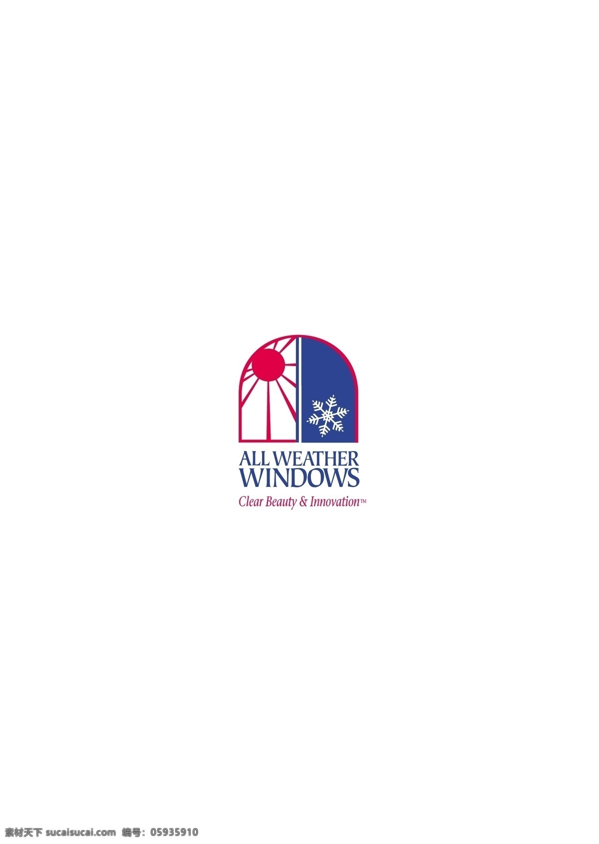 allweatherwindows logo 设计欣赏 服务 行业 标志 标志设计 欣赏 矢量下载 网页矢量 商业矢量 logo大全 红色