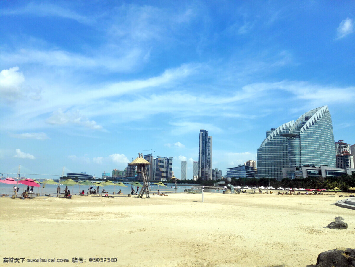 沙滩 金沙湾 湛江 蓝天 美景 自然景观 自然风景