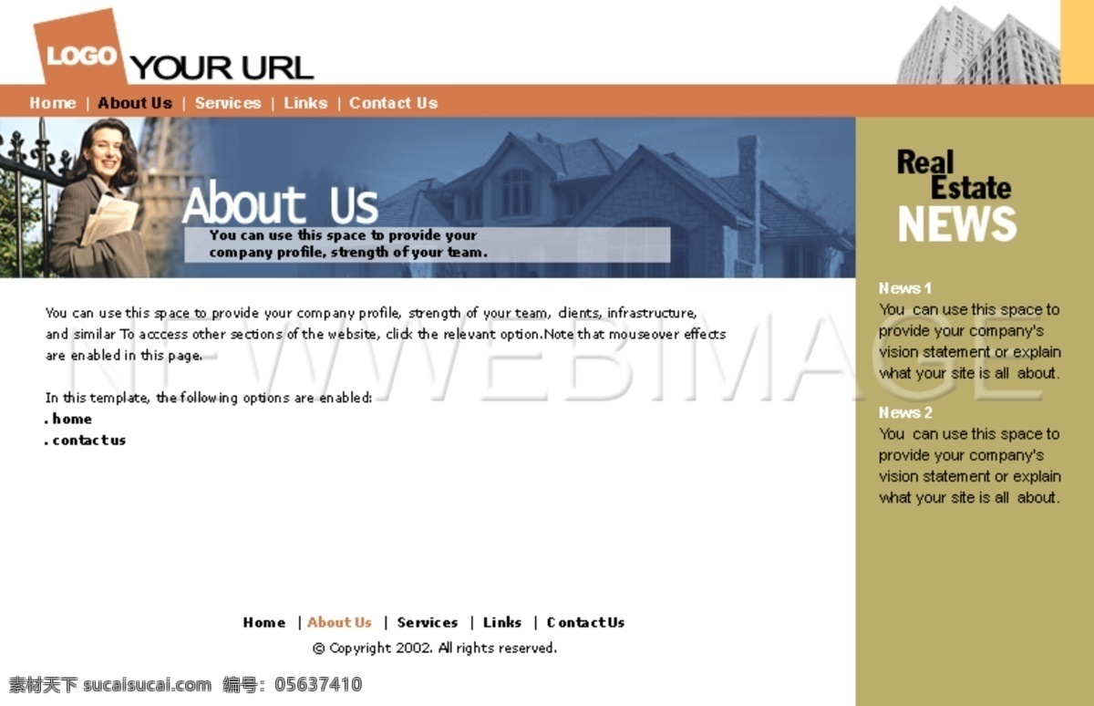欧美 别墅 住房 出售 网站 模板 网页模板 销售 网页素材 网页代码