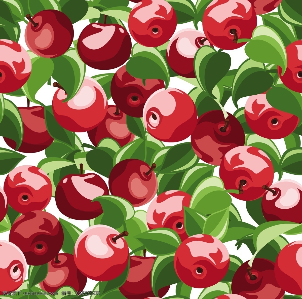 手绘苹果图 可爱卡通 手绘 食物 水果 苹果 餐饮美食 生活百科 矢量素材 红色