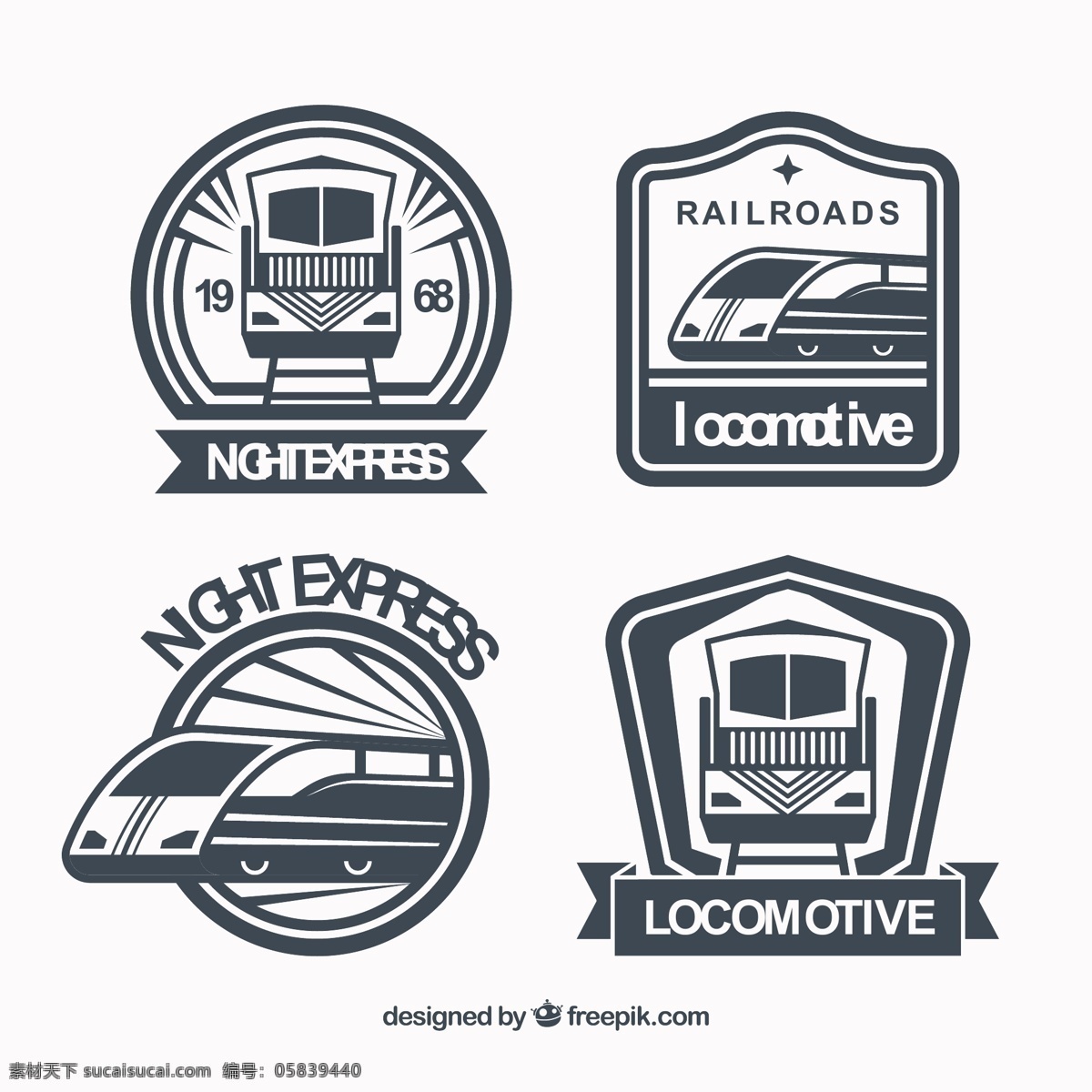四列车标识集 标志 商务 旅游 线 标签 标识 火车 平面 企业 公司 企业形象 品牌 现代 速度 运输 平面设计 机器 符号 身份