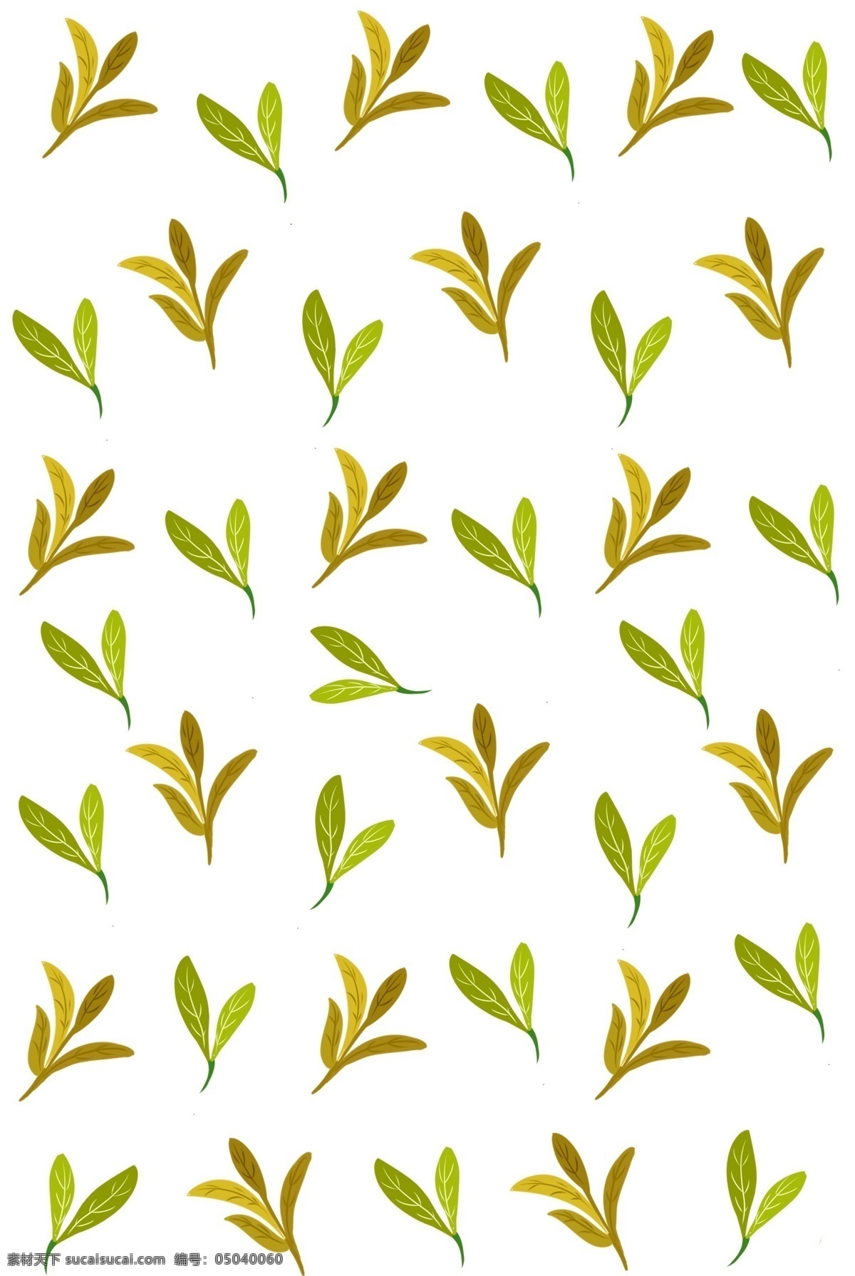 手绘 秋季 树叶 底纹 秋季树叶底纹 绿色 绿叶底纹 底纹装饰 植物底纹 叶子底纹装饰