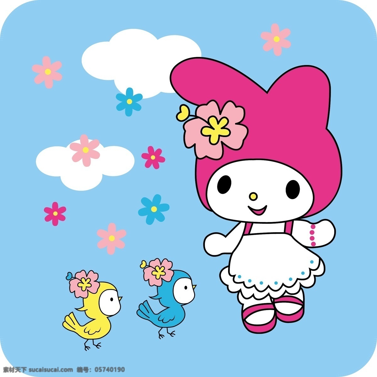 欢乐 小 兔 动画 儿童幼儿 卡通 矢量人物 兔子 小鸡 矢量 模板下载 欢乐小兔 psd源文件