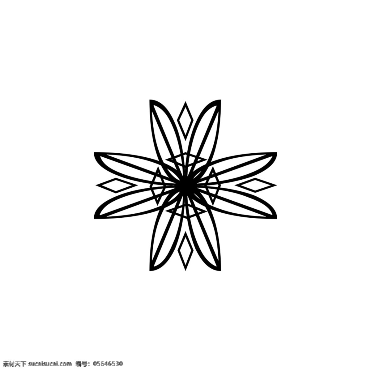 中国 风 矢量 黑白 花纹 装饰画 商用 黑白花 矢量花纹图标 陶瓷纹理 花