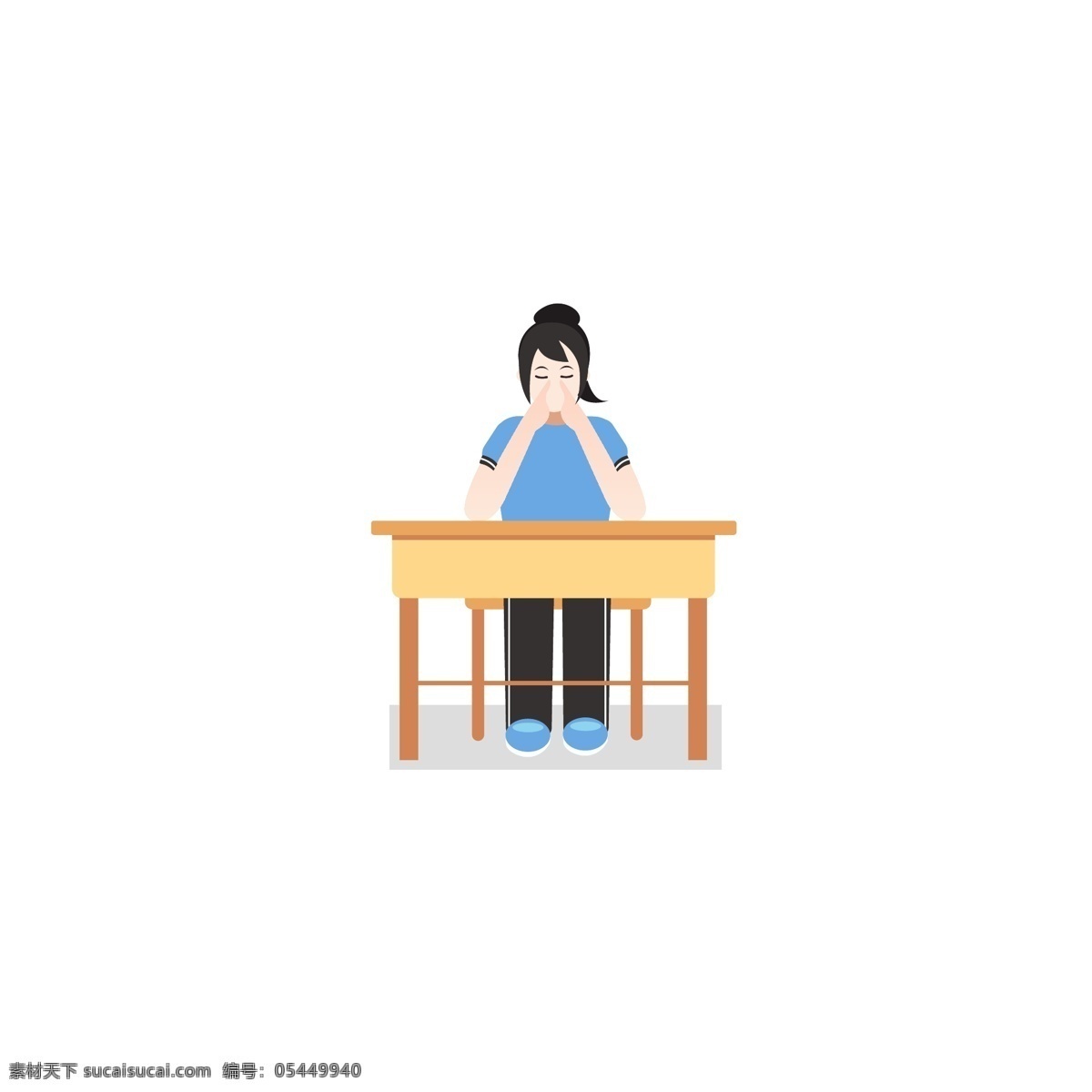 爱眼日 做 眼 保健操 女生 眼睛 眼保健操 学生 桌子 小姐姐 校服 书桌 课桌 椅子