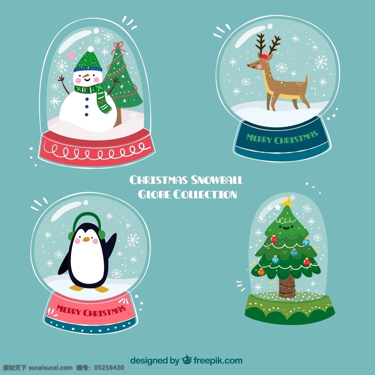 款 彩色 圣诞 雪花 玻璃球 雪人 圣诞节 松树 企鹅 圣诞树 驯鹿 文化艺术 节日庆祝