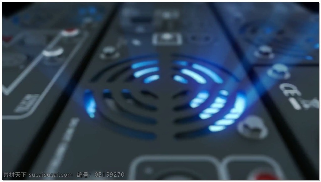 动感 插头 视频 蓝色 光芒 机械 视频素材 动态视频素材