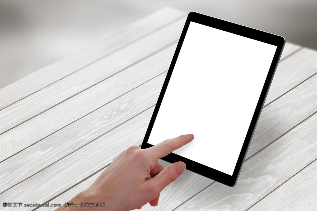 空白 平板电脑 设备 高清 产品展示 效果图 科技 木板 手势 滑动 平板 电子产品 数码产品 产品设计 白色