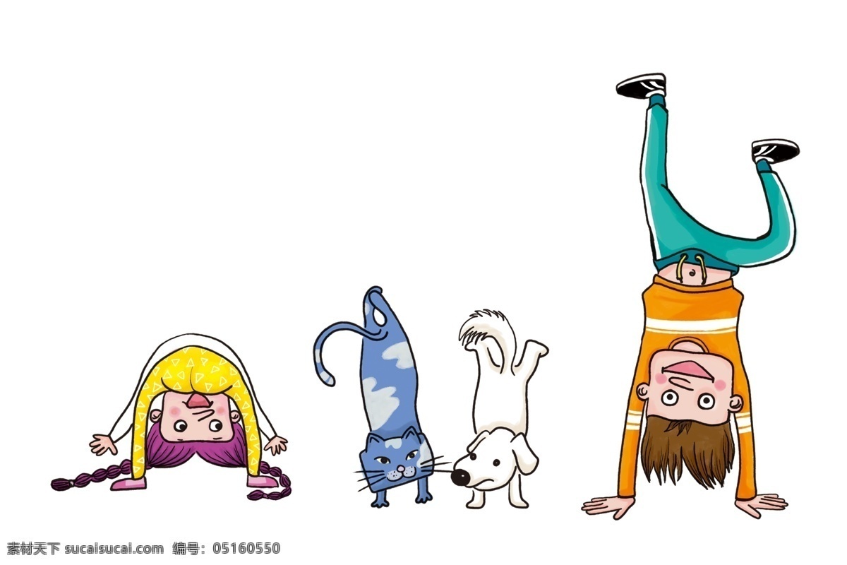 六一儿童节倒立的儿童元素素材图片下载-素材编号05160550-素材天下图库