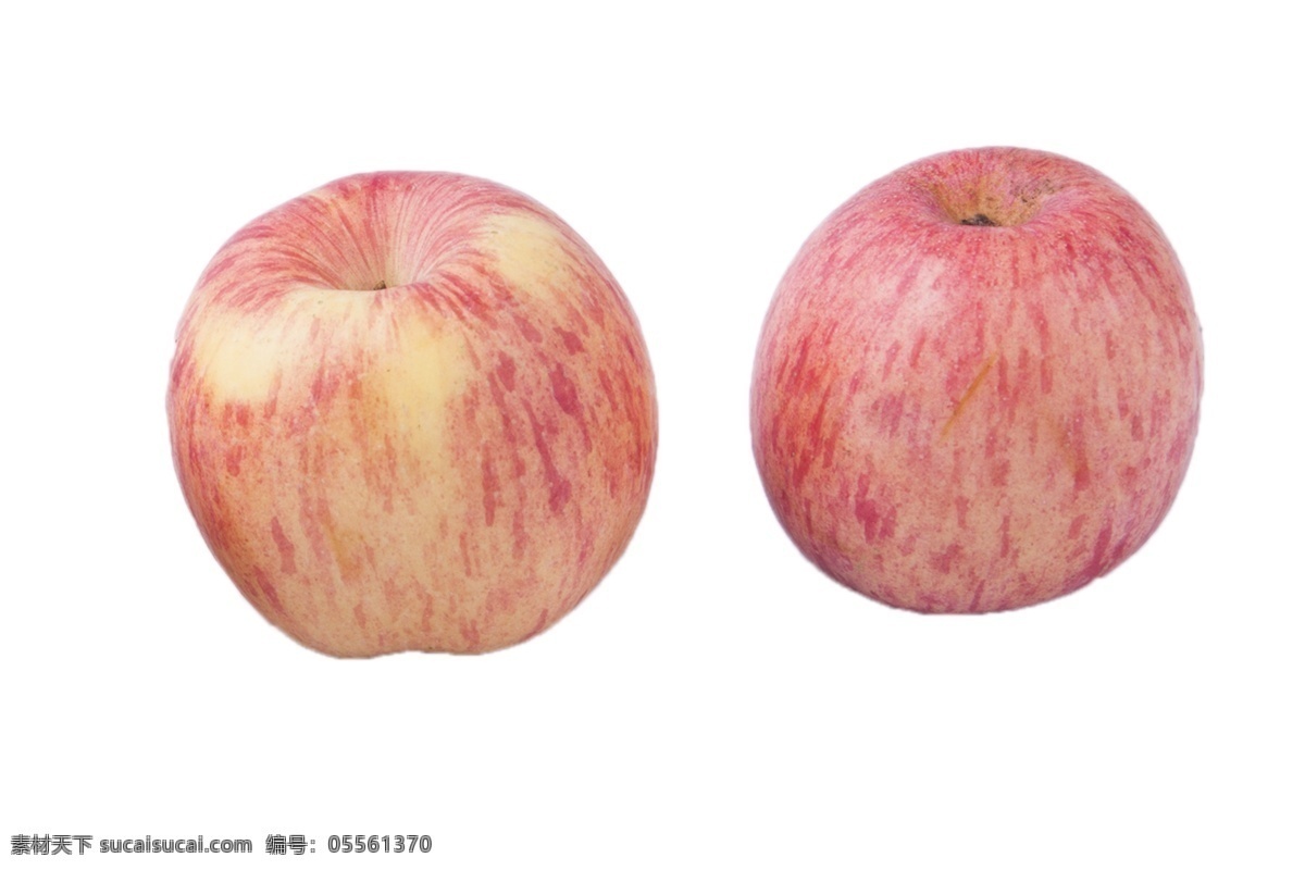 两个 大红 富士 苹果 营养 食物 绿色 维生素 清脆 香甜 可口 水果 食品 甘甜 汁多 新鲜 水分足 植物