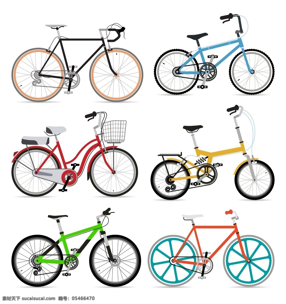 山地车 脚踏车 非机动车 赛道车 公路车 免抠物品 卡通自行车 矢量自行车 自行车素材