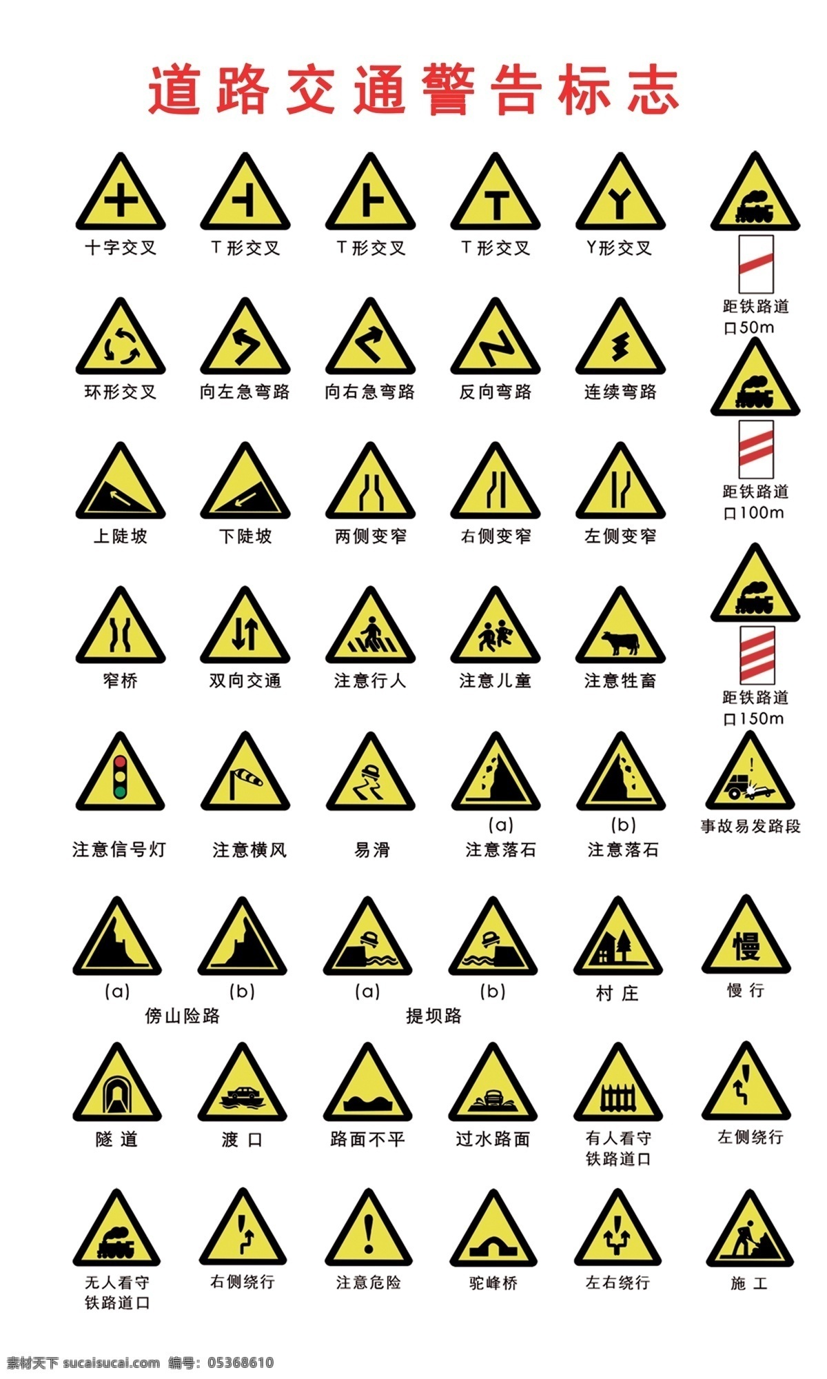 交通 警告 标志 交通道路 警告标志 交通警告标志 psd源文件