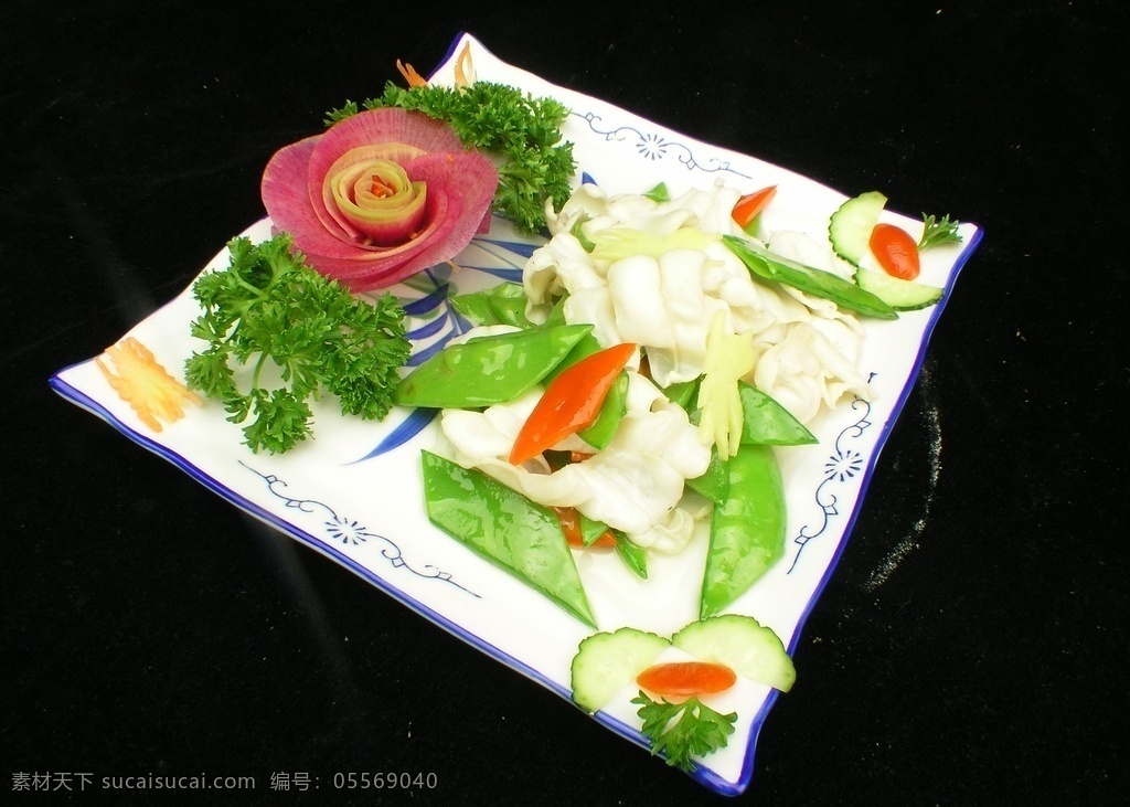碧绿花枝片 美食 传统美食 餐饮美食 高清菜谱用图