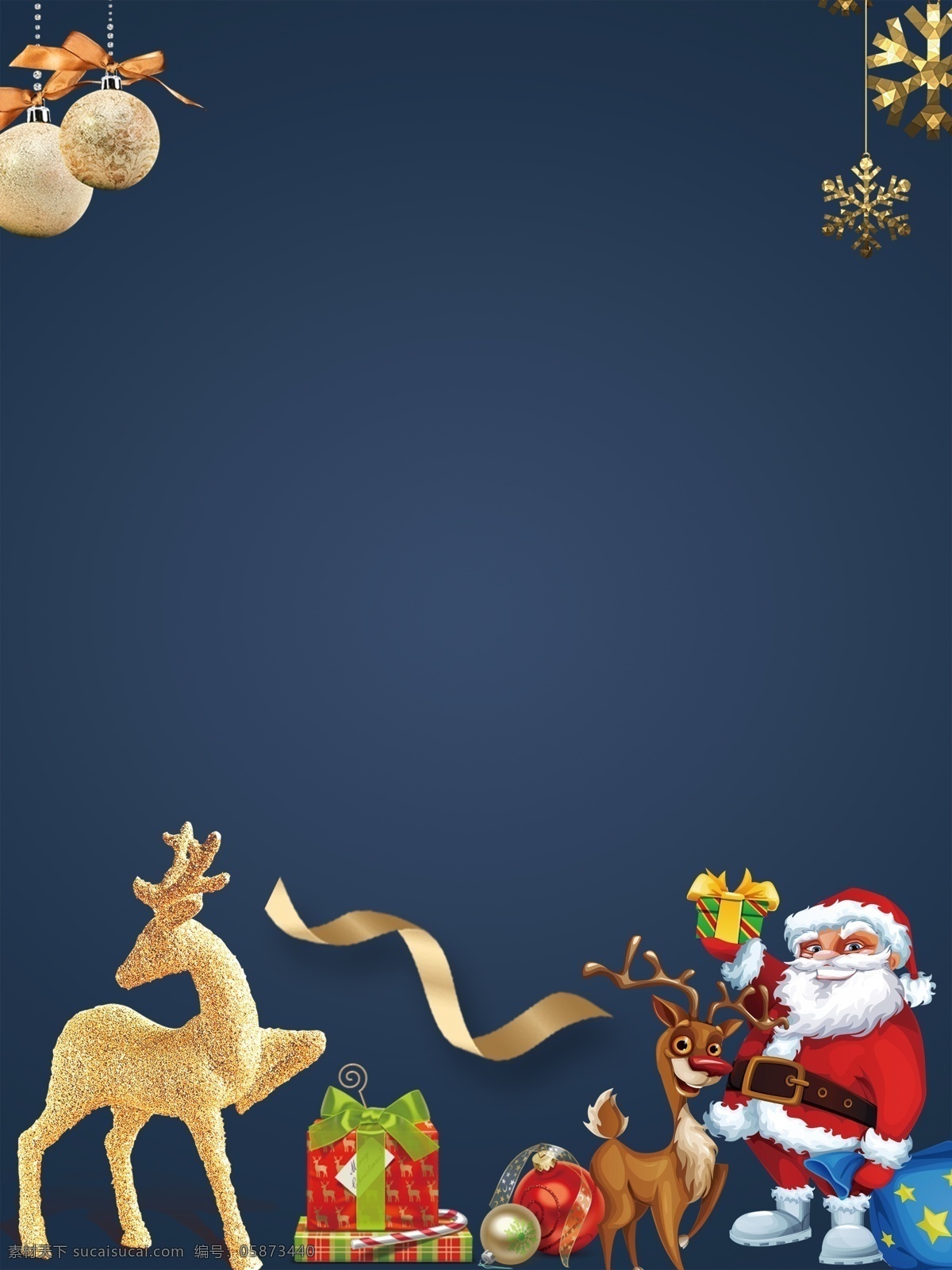 简约 金 麋鹿 圣诞节 背景 蓝色背景 圣诞背景 圣诞老人 背景素材 广告背景 金麋鹿 黄色丝带 金色雪花 圣诞礼物 圣诞节背景 圣诞来了 平安夜 圣诞活动背景 节日背景