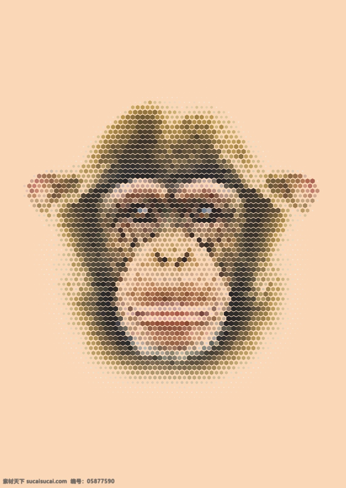 猩猩 大猩猩 t恤图案 动物矢量 动物肖像 时尚插画 动物插画 时尚背景 矢量 背景底纹 生物世界 野生动物