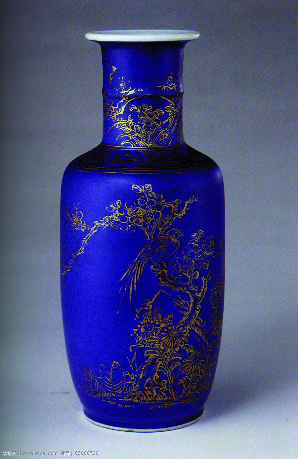 瓷器图片 传统 中国元素 工艺品 中国风 瓷器 花瓶 蓝釉描金 中国 古典 艺术 篇 文化艺术 传统文化