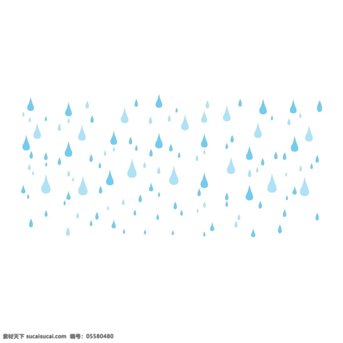 矢量 手绘 卡通 雨滴 背景 元素 矢量图 手绘图 简单 创意 可爱 彩色 扁平 蓝色