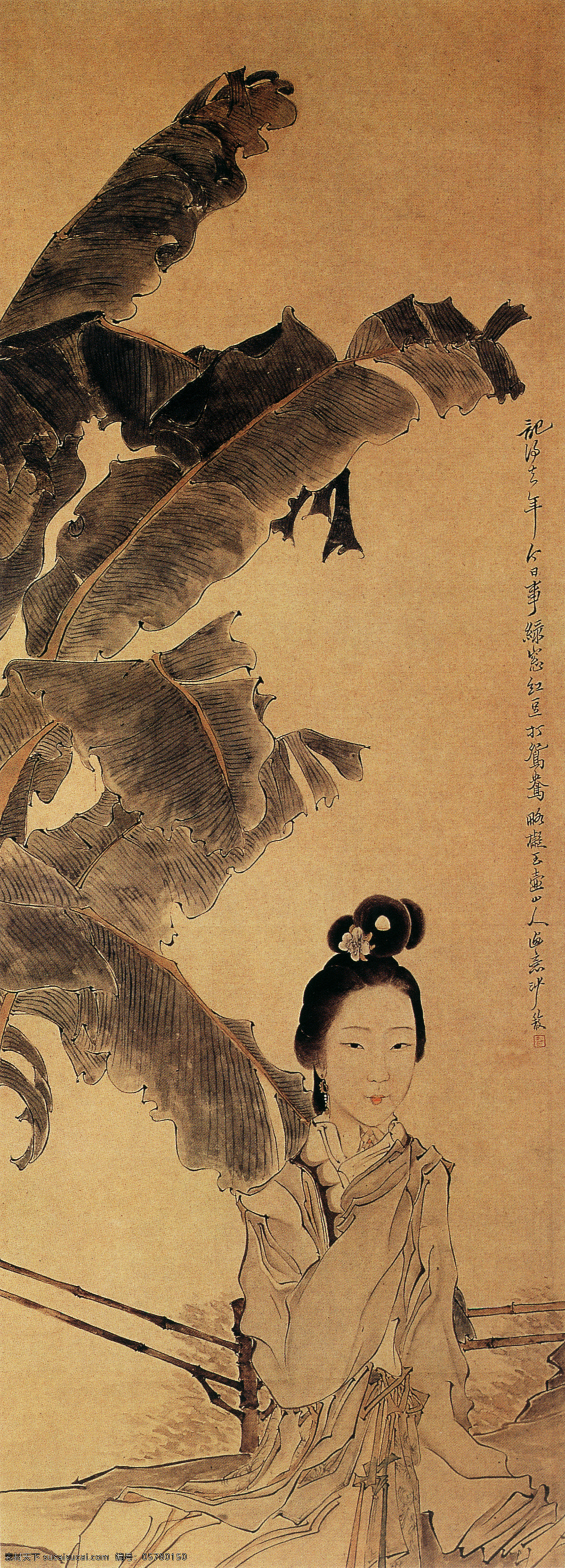 小桥流水 人家 壁画 古代人物 人物 人物画像 小桥流水人家 中国风 中国文化 中华艺术绘画 民间人物 文化艺术