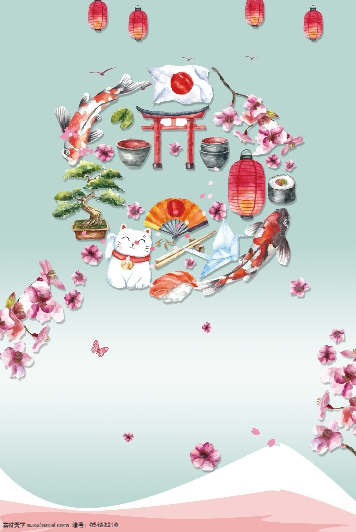 日本旅游 海报 背景 日本广告 日本海报背景 日本画册 日本建筑背景 日本景点 日本料理 日本旅游文化 日本美食 日本樱花背景