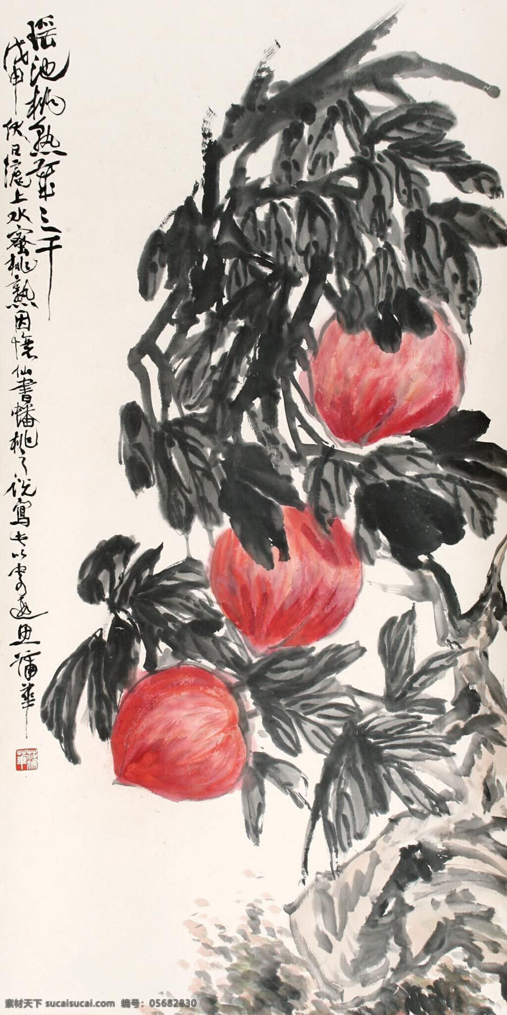 蒲华 花鸟 写意 清代绘画 古代绘画 披麻皴 传统绘画 文化艺术 绘画书法