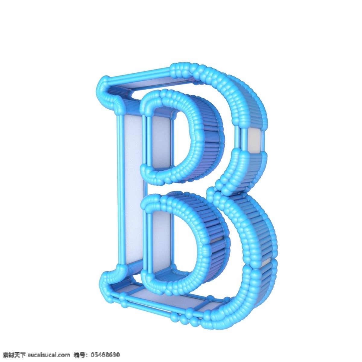 c4d 立体 字母 b 英文字母 c4d字母 字母b 蓝色字母 蓝色英文 蓝色字母b