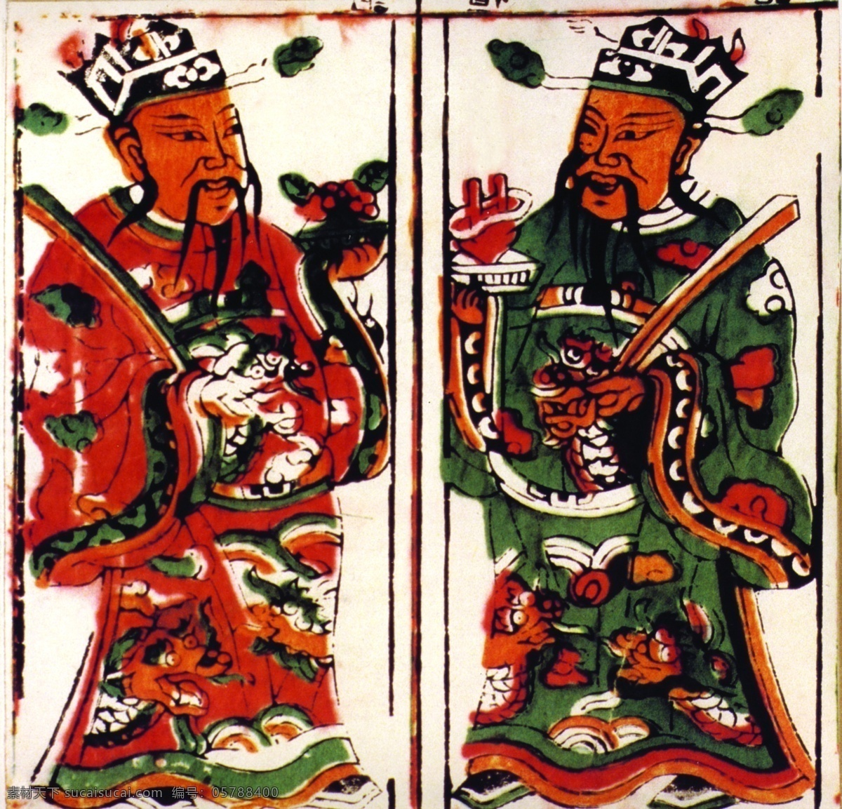 民间艺术 绘画 传统 门神 文化艺术 传统文化 设计图库