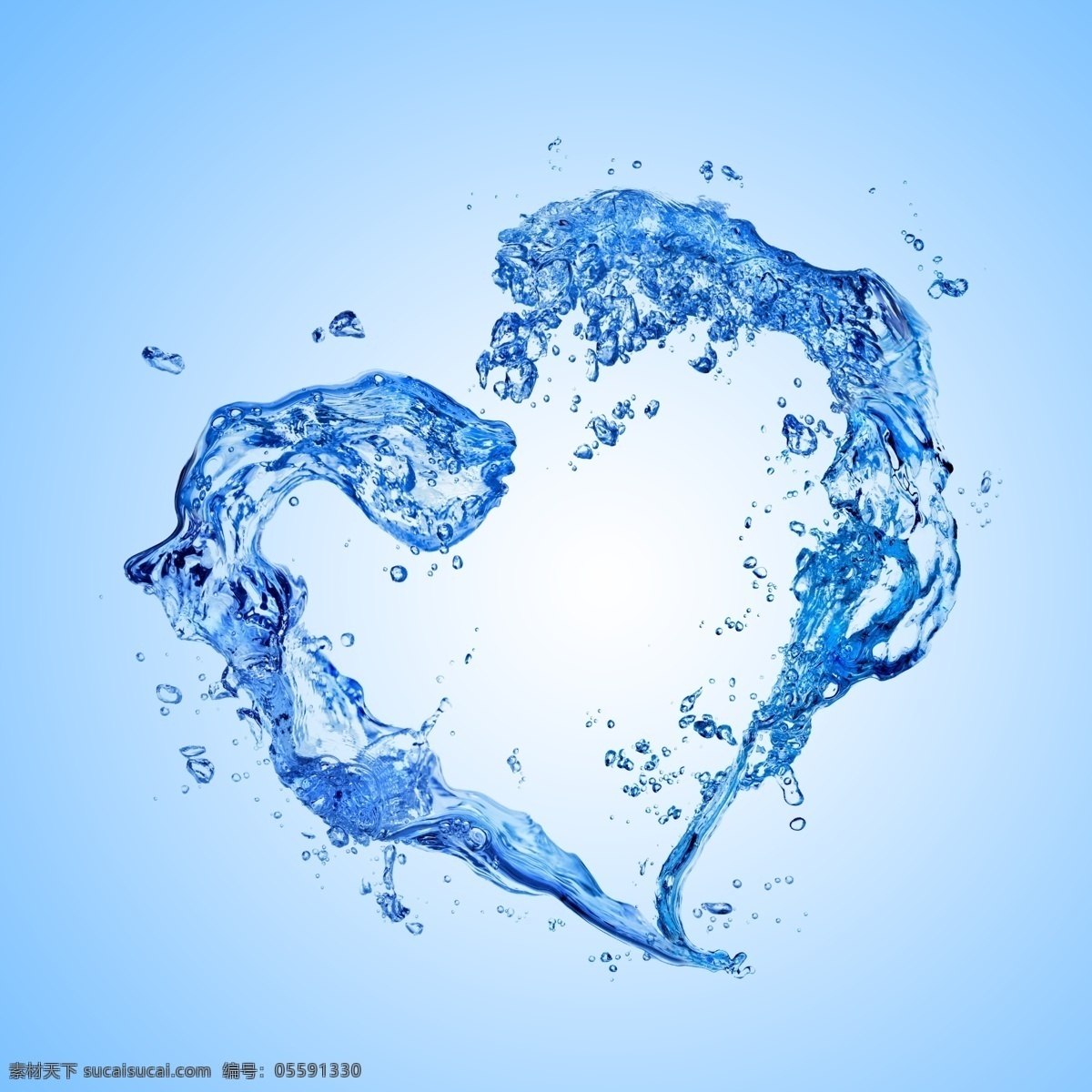 水浪 水花 抽象 心形 爱心 矢量 水素材 水元素 蓝色 海浪 气泡 透明素材 动感水浪 水 水滴 水珠 海水浪花 水浪花 分层素材