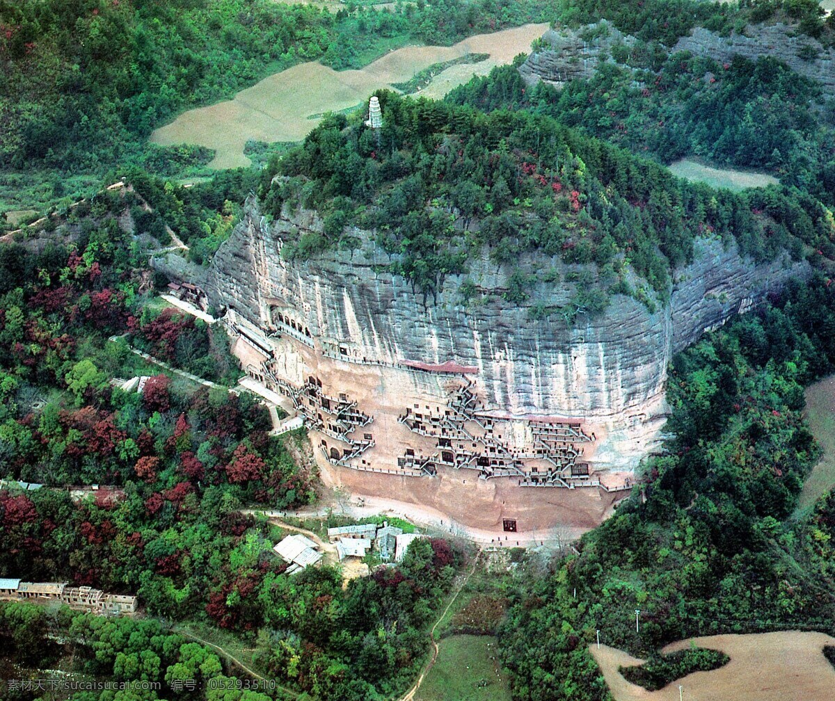 麦积山 甘肃风光 甘肃风景 甘肃景色 甘肃的照片 甘肃旅游摄影 青山 山林 旅游摄影 国内旅游 摄影图库