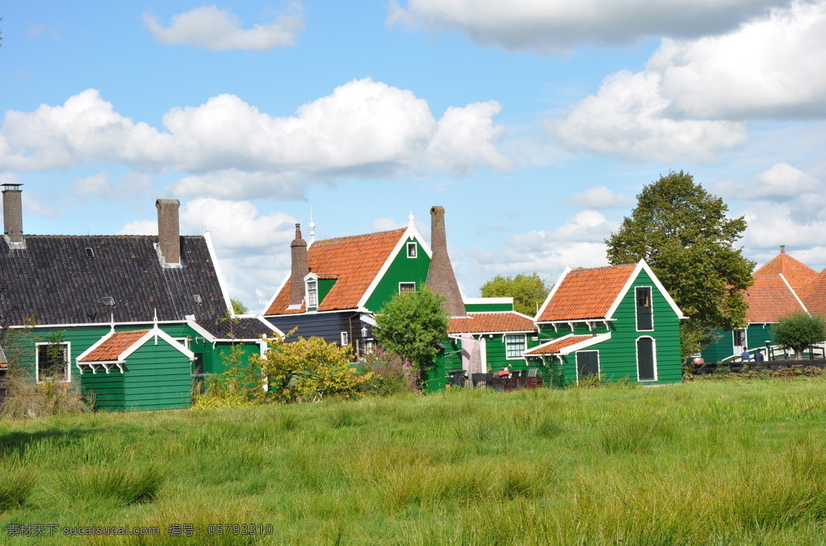 荷兰乡村 荷兰 乡村 风车 阿姆斯特丹 欧洲 草地 牧场 旅游 蓝天 木屋 旅游摄影 国外旅游 白色