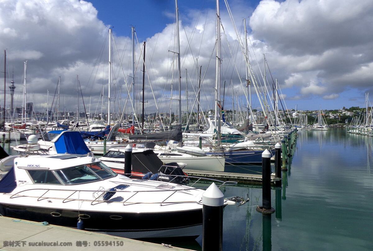 奥克兰 游艇 码头 风光 天空 蓝天 白云 云朵 远山 大海 海水 海滨 游艇码头 倒影 新西兰 旅游摄影 国外旅游