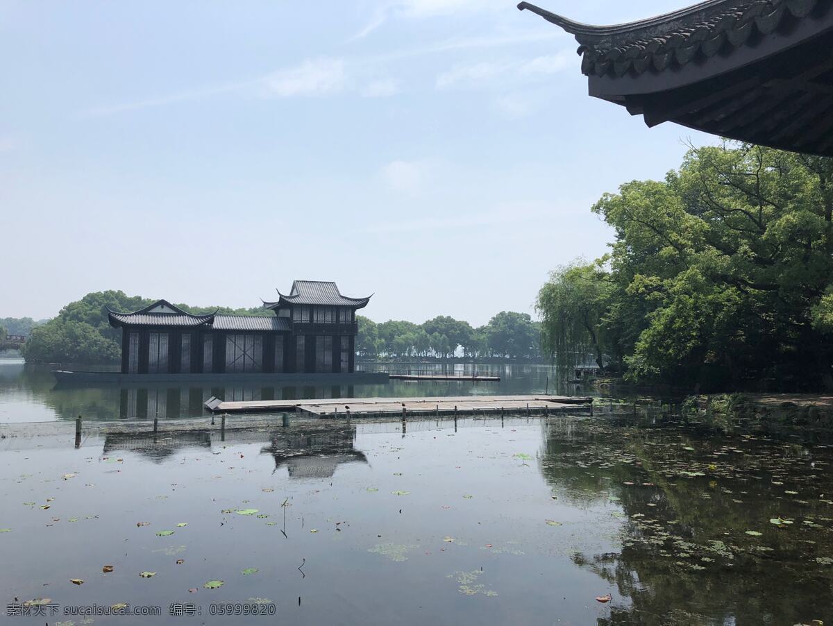 西湖 中国 杭州 风景 水上建筑 旅游摄影 国内旅游