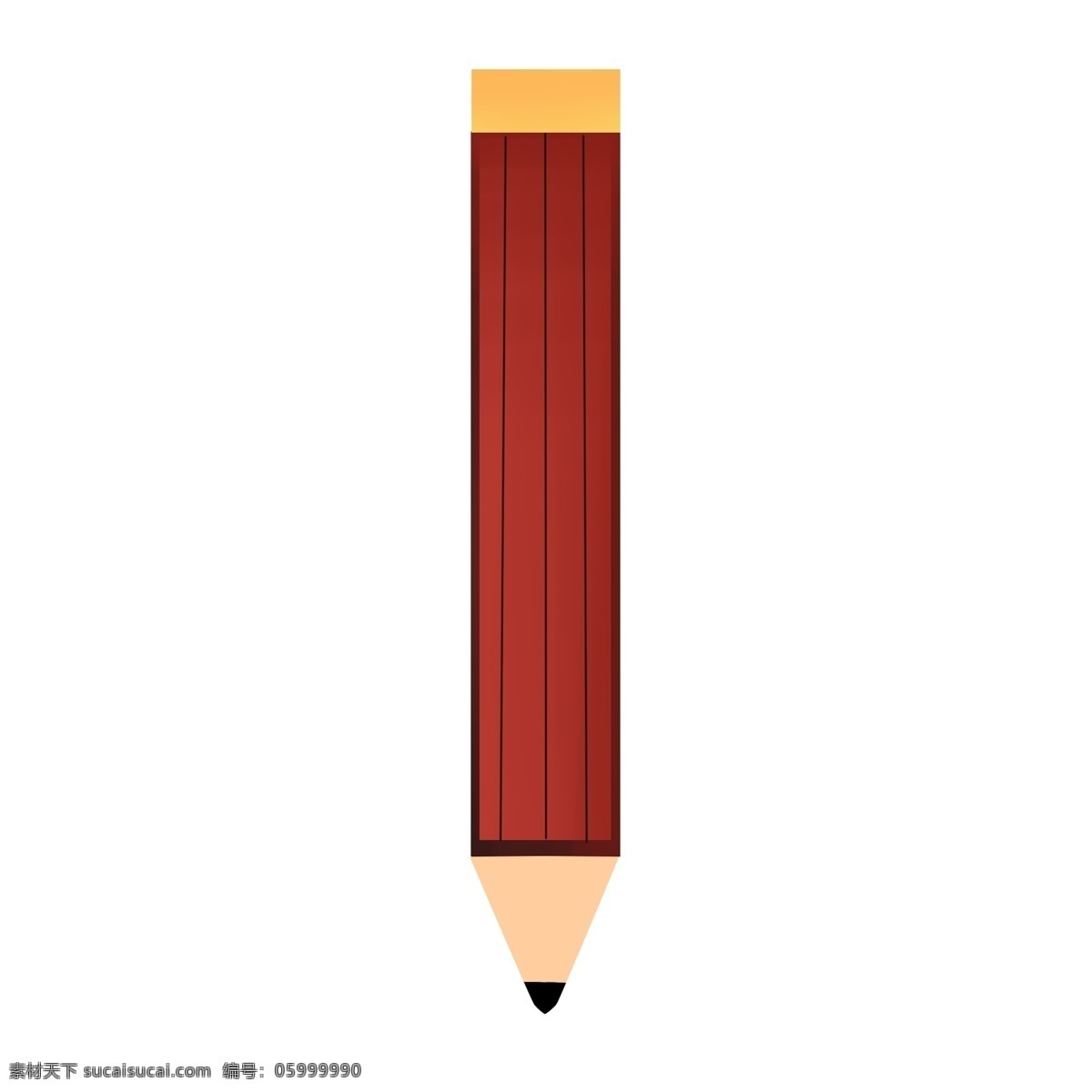 立体红色铅笔 铅笔 练字 画画