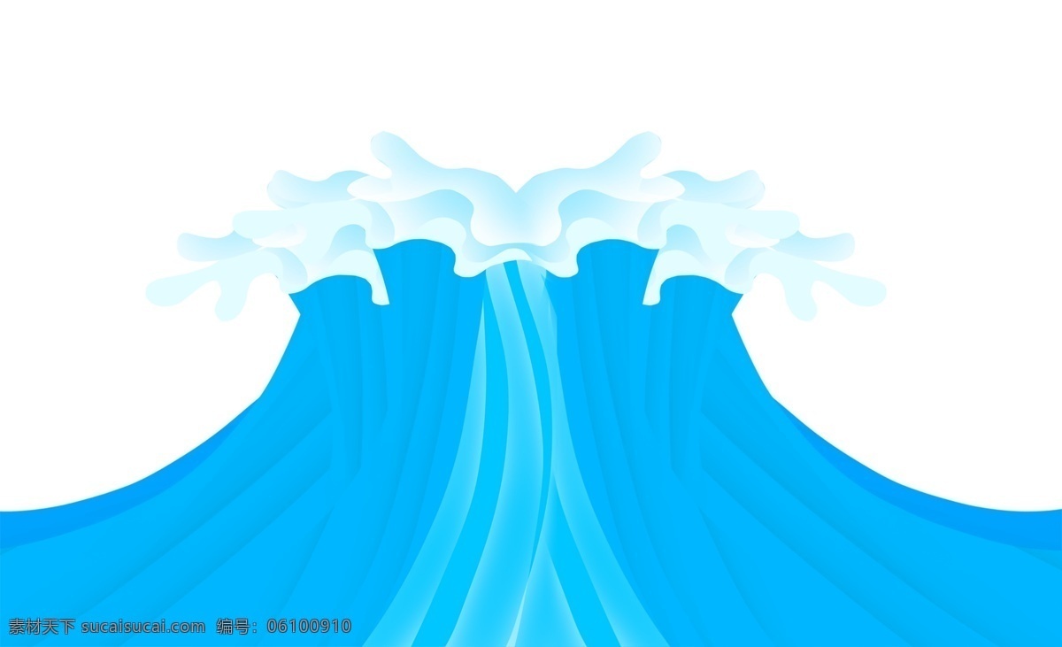 海面蓝色海水 飞溅 浪花 水效果