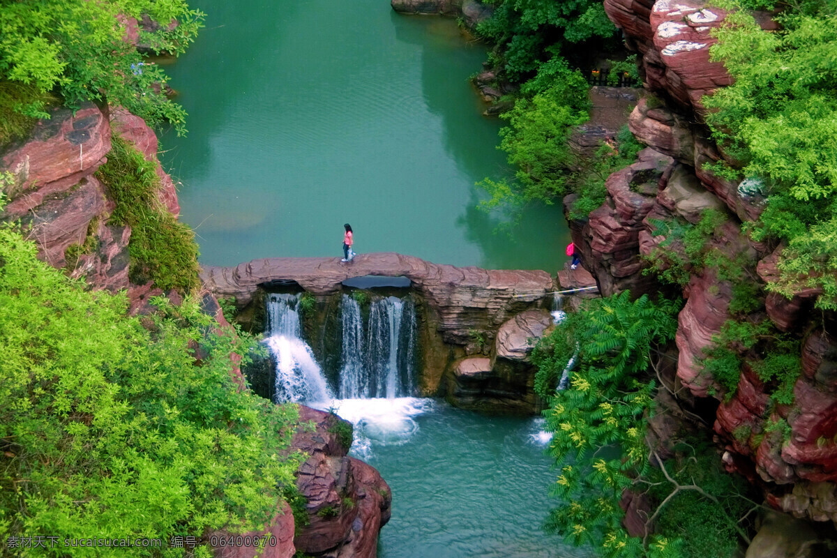 红石峡 美景 瀑布 山 旅游摄影 河南 自然风景