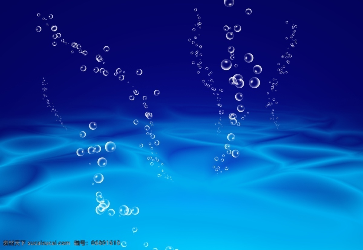 蓝色海底 模版下载 蓝色海水 蓝色海 海底 水底 湖底 海水 气泡 水泡 泡泡