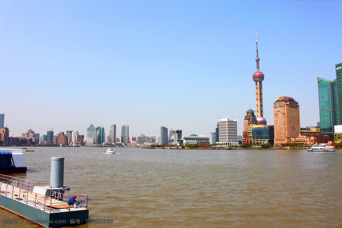 上海外滩 上海 外滩 油轮 电视塔 建筑景观 自然景观