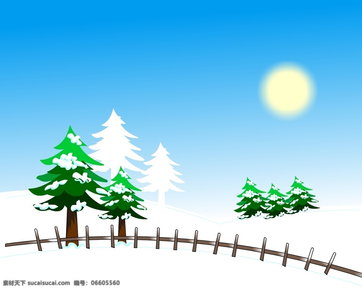场景 冬天 动漫 动漫动画 风景漫画 卡通 树 设计素材 模板下载 卡通冬天场景 可爱